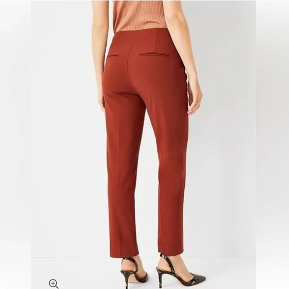 NWT Ann Taylor Burnt Orange The Ankle in Curvy High Rise Pants / Trousers - Picture 2 of 7
